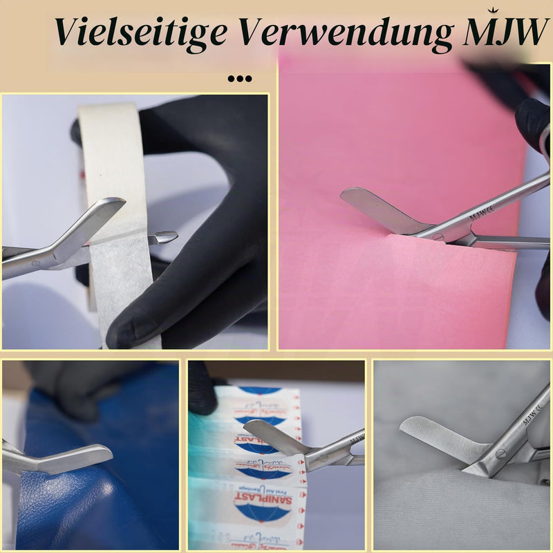 Stainless Steel Bandage Scissors for Cutting Ostomy Care 5.5" Silver