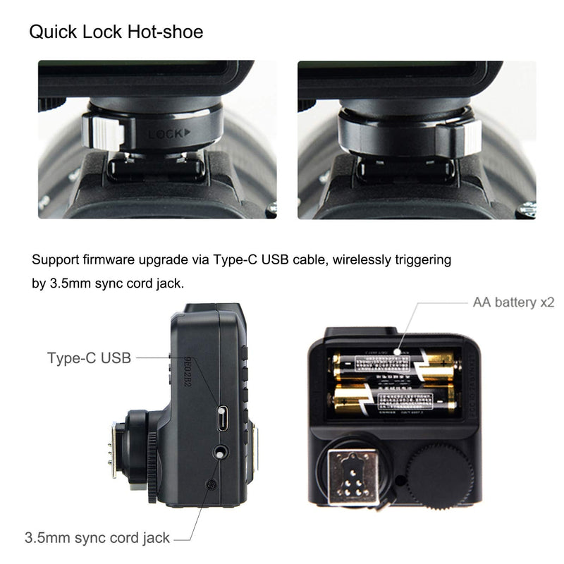 Godox X2T-P TTL Wireless Flash Trigger for Pentax, Support 1/8000s HSS Function, 5 Dedicated Group Button and 3 Function Button for Quick Setting