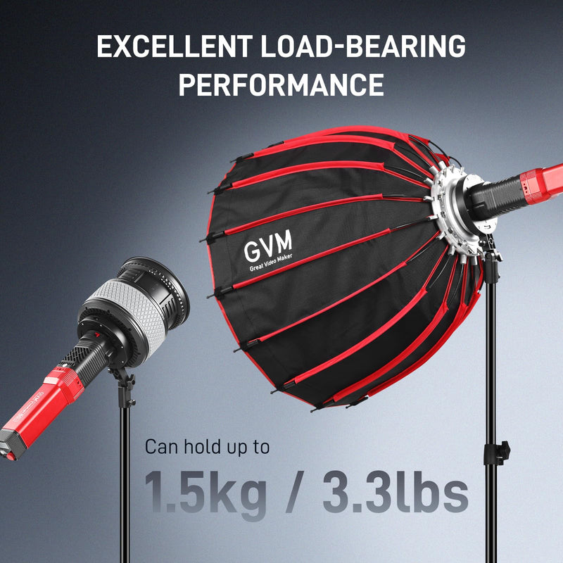 GVM Bowens Mount Adapter for PD60B PD60C PL60B PL60C, Updated Version Different Angles of Holder for Any Bowens Mount Accessories, Such as Softbox, Barndoor, Fresnel Lens
