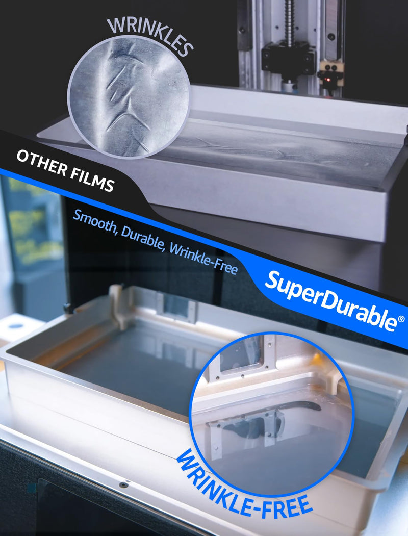 SuperDurable Toughest FEP Release Film 2 pcs (450mm x 280mm), x5 Tougher, Made in Korea by 3DMaterials 450mm x 280mm