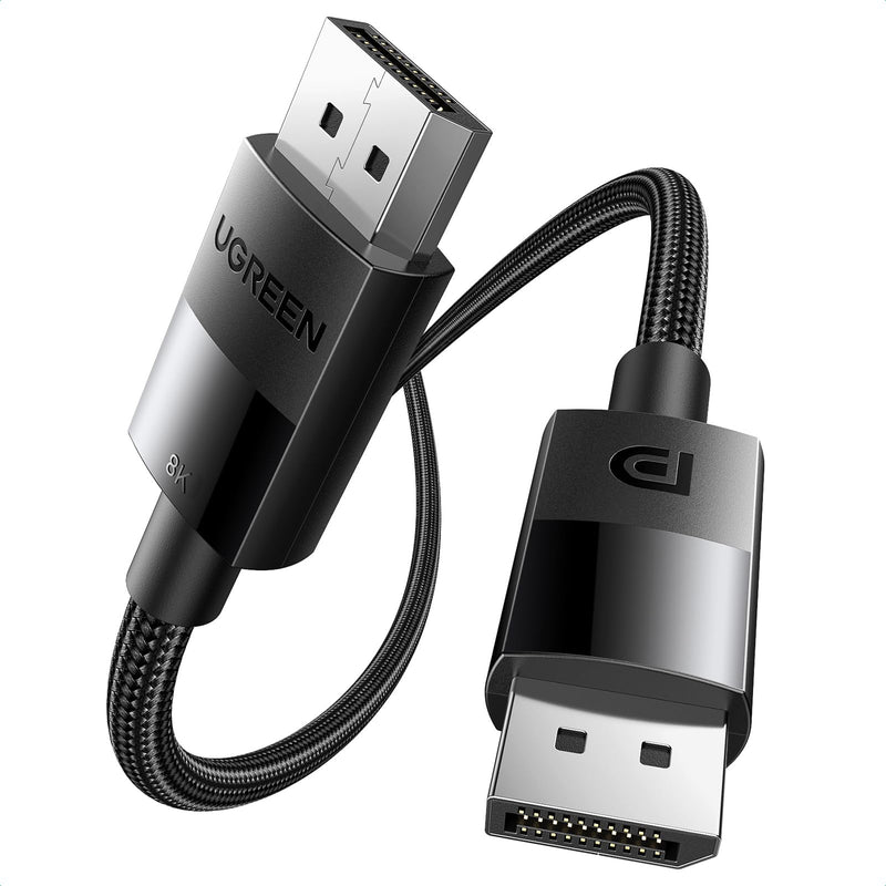 UGREEN 8K DisplayPort Cable 16FT, DP 1.4 Display Port Cable Cord Support 8K@60Hz, 4K@240Hz, FreeSync, G-Sync, HDR, 32.4Gbps for HDTVs, Displays, Monitors, Graphics, PC