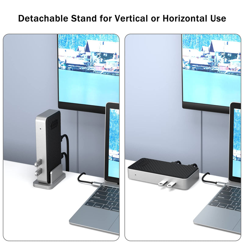 BENFEI Universal Docking Station Dual Monitor HDMI VGA Compatible With Mac Windows, USB 3.0 or USB-C Input (Dual Display, Gigabit Ethernet, 4 Ports)