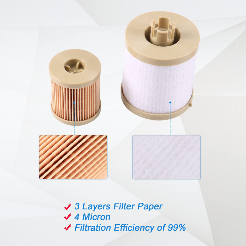 FD4616 Diesel Fuel Filter replacement for 2003-2007 Ford 6.0L F250 F350 F450 F550 Super Duty 2003-2005 Excursion Powerstroke includes lower lifter pump filter and upper fuel bowl filter 3C3Z9N184CB FD4616