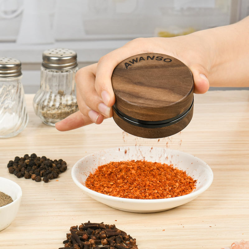 3-Piece Grinder, 2.5" Walnut Wood and Aluminum Grinder for Kitchen Spices Brown 2.5"