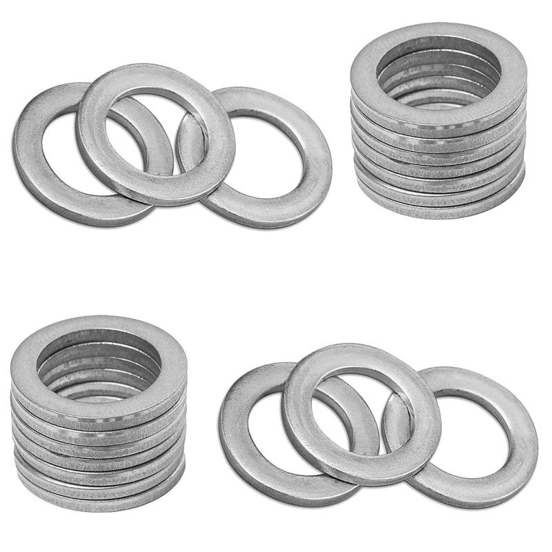 M14 Aluminum Oil Drain Plug Seal Ring Gasket Washers Replacement for Civic, Accord, CR-V/CRV, and More 20-Pack CQSPMOTO