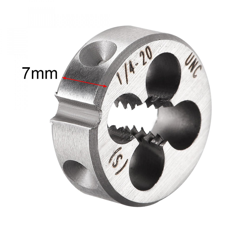 sourcing map 1/4-20 UNC Round Die Machine Thread Die 0.8" OD Tool Steel