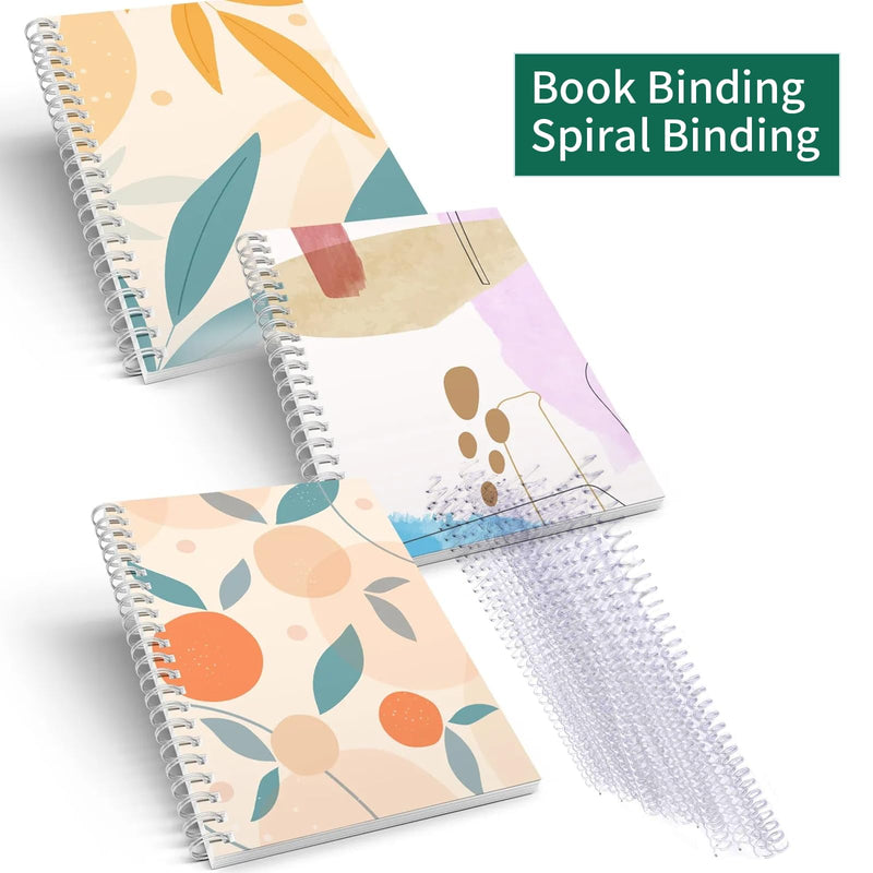 Jerliflyer Spiral Binding Coils, Spiral Binding, 20PCS 30 Hole Binding Coils for Business and Educational Purposes A4 Paper 13mm*30 Transparent