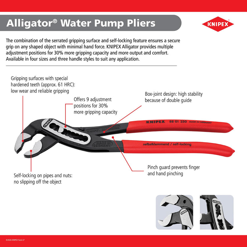 KNIPEX 88 02 250 SBA Comfort Grip Alligator Pliers