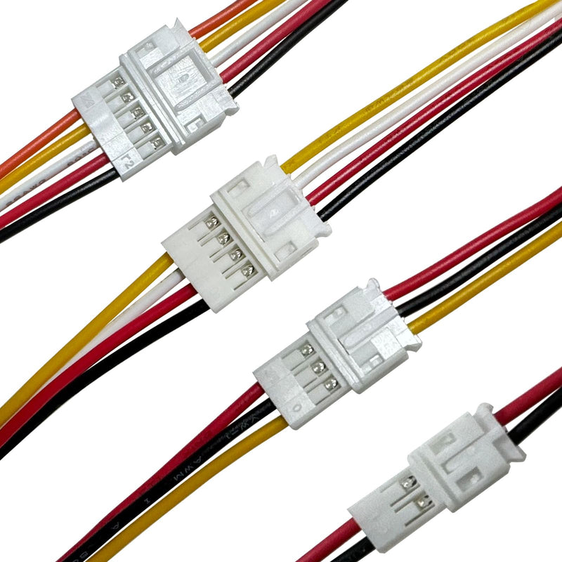 20pcs PH2.0mm 2PIN 3PIN 4PIN 5PIN Double End Female and Male Connector Extension Cord Terminal Connector Electronic Wire Cable 200mm Compatible with JST XH