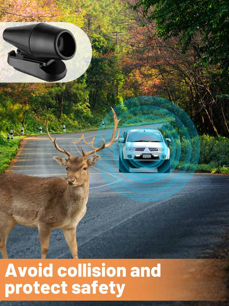 4PCS Deer Whistles for Vehicles - Deer Warning Whistles Device for Car, Wind Activated & Ultrasonic Deer Alerts with Self-Adhesive Tape for Truck Motorcycle Avoid Collisions Deer Protection 4