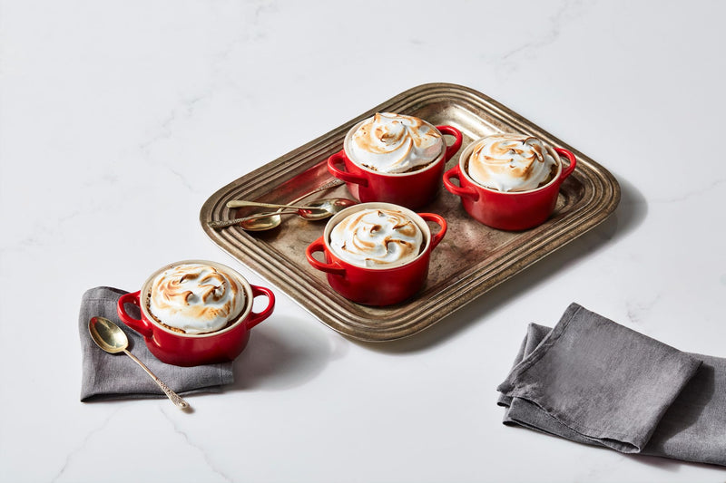 Le Creuset Stoneware Mini Round Cocotte, 8 oz., Cerise 8 Oz.