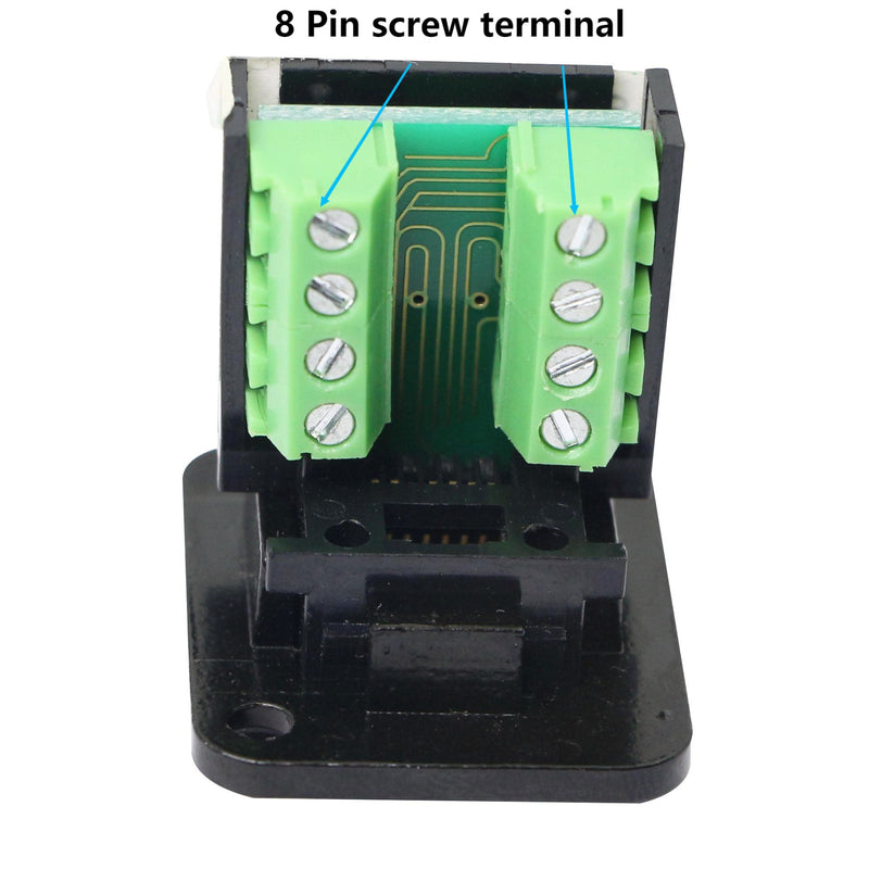 RJ45/8P8C D-Type Panel Mount Ethernet Extender Cat5E Terminal Solderless Network Adapter Keystone Jack Crimping Data Female Connector with Screw