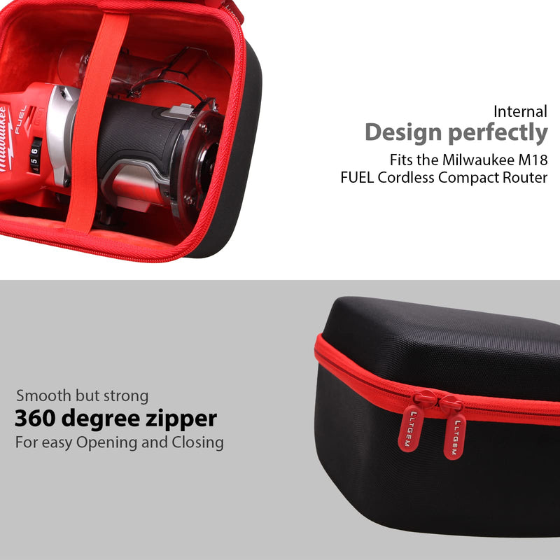 LTGEM Case Compatible with Milwaukee's 2723-20 M18 Cordless Compact Router(Case Only)