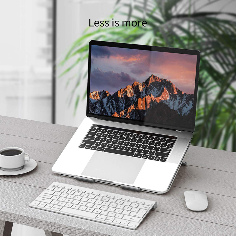 Laptop Stand for Desk - Adjustable Aluminum Drawing Tablet Stand Riser Portable Notebook Holder Stand Compatible with MacBook Air Pro,Wacom,Chromebook,iPad Pro,HP,Dell,Lenovo 10-17" Laptops(Silver)
