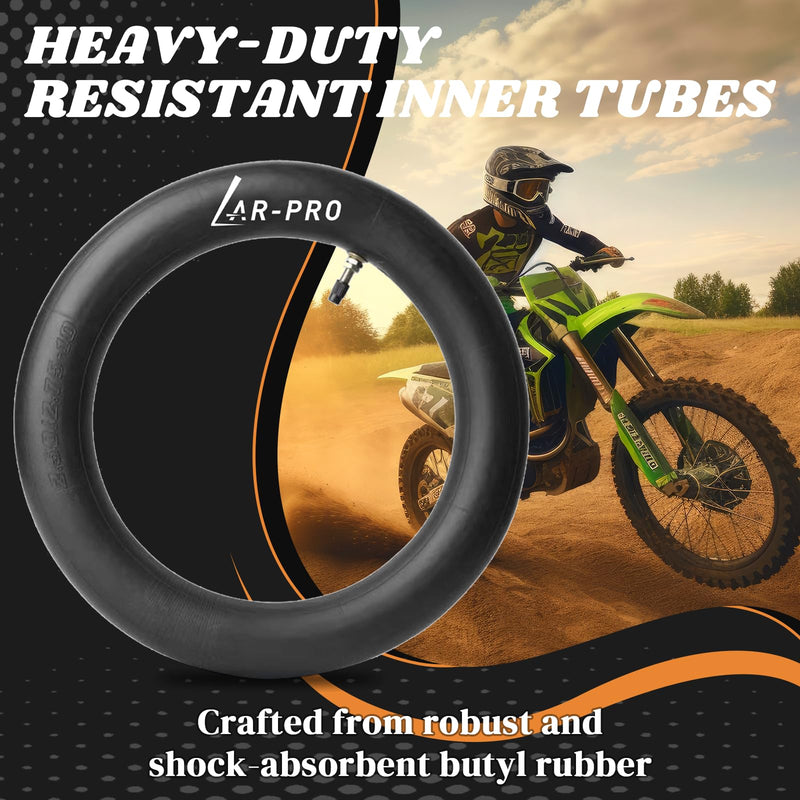 AR-PRO 2.50/2.75-10 Dirt Bike Replacement Inner Tubes Heavy Duty | Compatible with Honda Crf50 /Xr50, Razor MX650 / MX500, Suzuki DRZ70 / JR50, Yamaha PW50 2.75/2.50-10,TR-4 (1Pack)