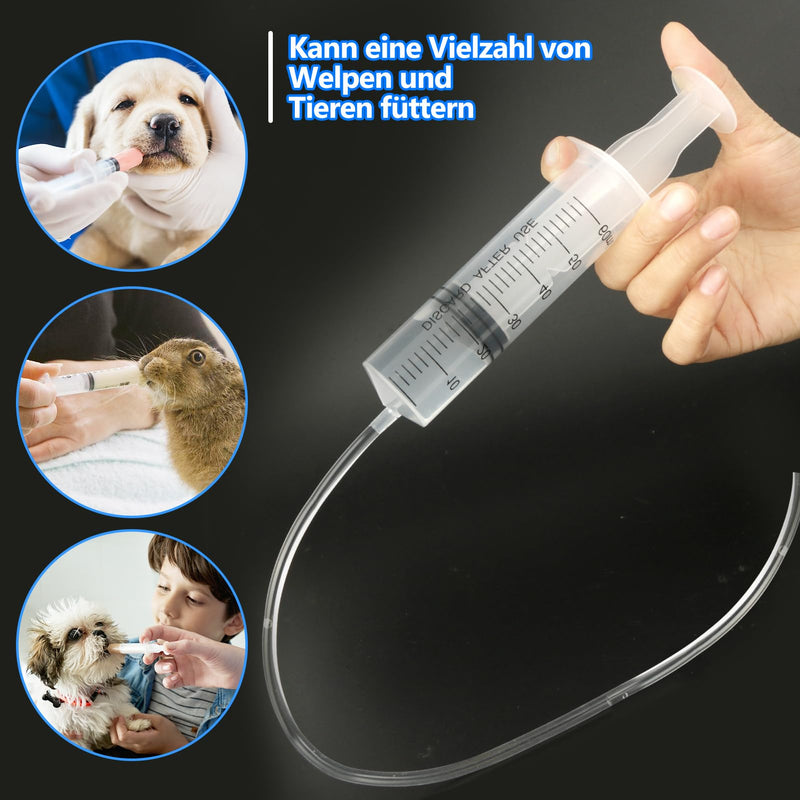 Pack of 6 Syringes 1 ml 5 ml 10 ml 20 ml 30 ml 60 ml Syringe with Hose Reusable Syringes Feeding Syringes for Scientific Laboratories Animal Feeding Plant Watering