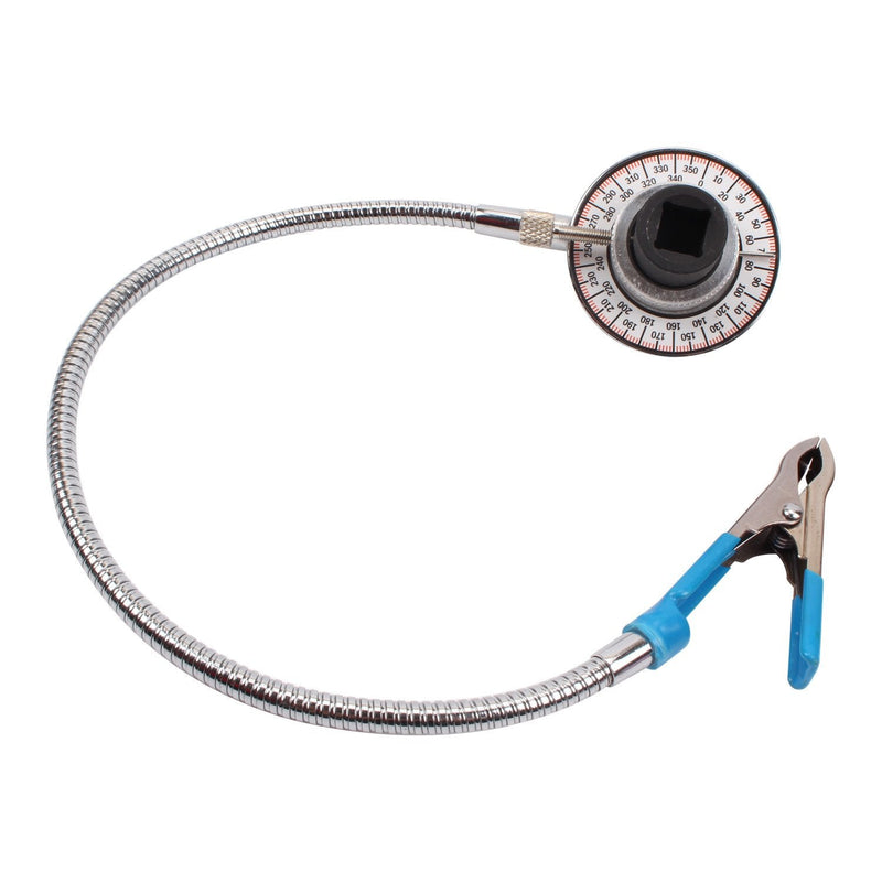 CCLIFE Rotary Protractor 1/2 Inch with Magnetic Arm and Claw Arm Set | Precision gauge for tightening expansion screws, with magnetic arm and claw arm for accurate angle measurement.