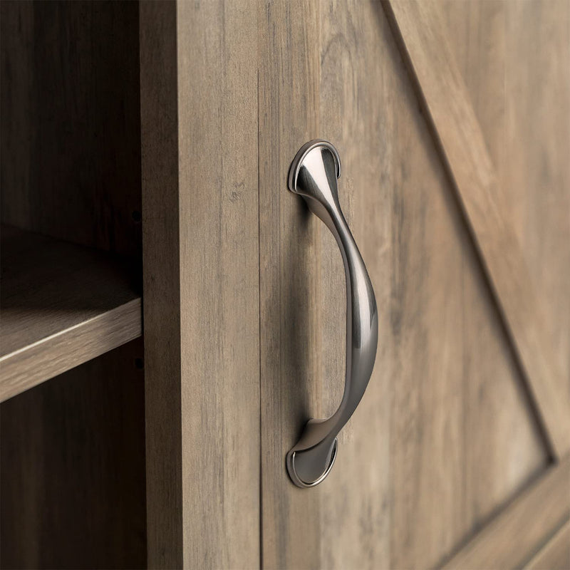 Alzassbg Brushed Satin Nickel Cabinet Pulls and Handles 10 Pack, AL3025SN | 3 Inch Hole Center, Arch Metal Build, Decorative Hardware Handles, for Cabinets and Drawers 3" Hole Center Arched Handles - Brushed Satin Nickel