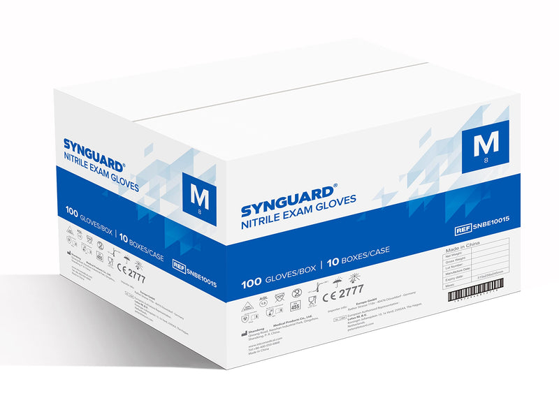 1000 Nitrile Gloves Powder Free Latex Free Hypoallergenic Food Gloves Medical Disposable Gloves (Size M) Size M
