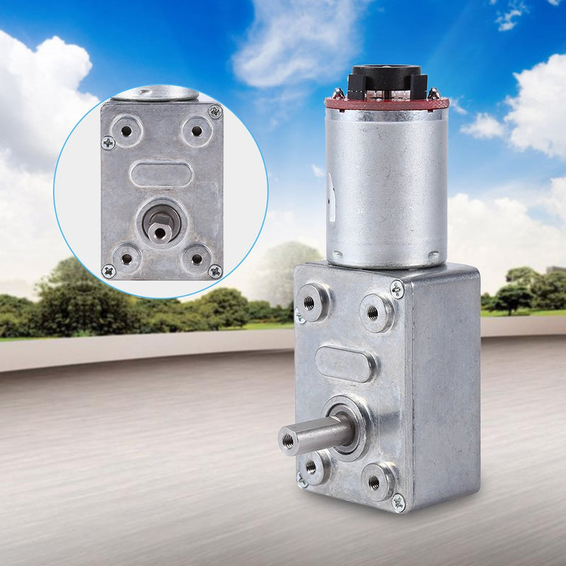 DC 12v High Torque Turbine Snail Turbo Worm DC Gear Motor 12v Speed Reduction Motor With Encoder Strong Self-Locking (30rpm) 30RPM