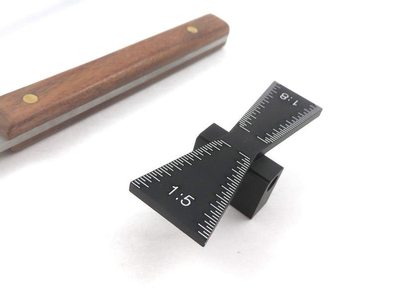 Taytools 773338 3 Piece Dovetail Layout Kit with Dovetail Marking Jig with 1:5 and 1:8 Slopes, Mikov Marking Knife and Wheel Marking Gauge