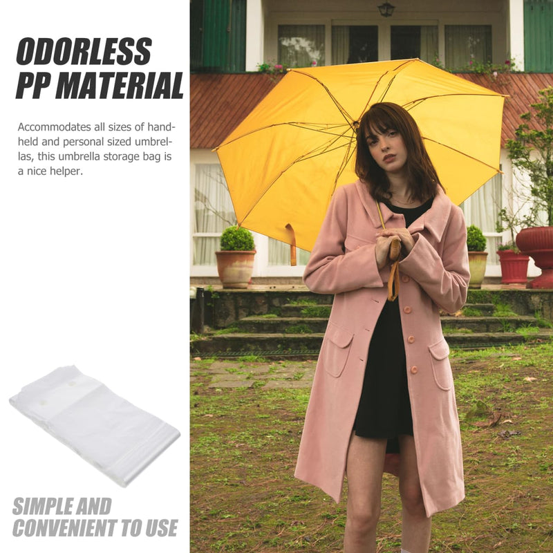 Operitacx Pack of 100 Umbrella Bags, Disposable Umbrella Covers, Made of Plastic Film, Waterproof Umbrella Cover for Wet Umbrellas, Practical Storage for Car, Bus and Subway