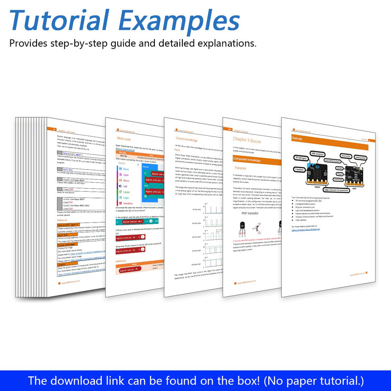 Freenove Ultimate Starter Kit for BBC Micro:bit (Not Included, Works with V1 & V2), 316-Page Detailed Tutorial, 224 Items, 44 Projects, Blocks and Python Code Without micro:bit