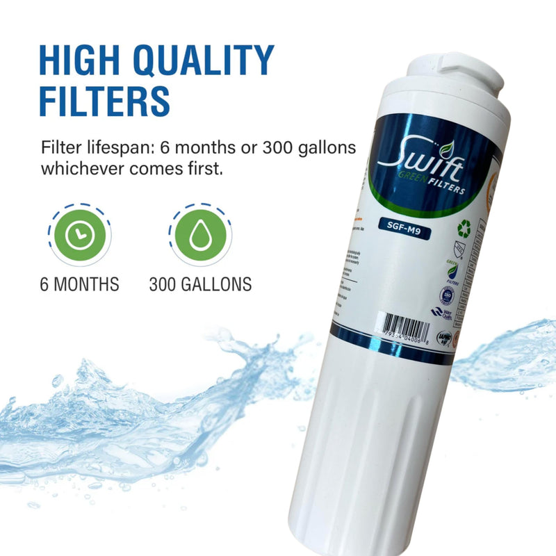 Swift Green Filters SGF-M9 Replacement water filter for UKF8001,EDR4RXD1,FILTER 4,EFF-6007A,46-9005,46-9006,CLCH101, 1, White, 1 Pack 1 Count (Pack of 1)