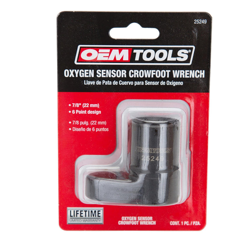 OEMTOOLS 25249 Oxygen Sensor Crowfoot Wrench, Reliable Oxygen Sensor Socket for Efficient Vehicle Sensor Maintenance, 22MM Wrench for Sensor Socket Kit, Durable Automotive Repair Tool Offset Oxygen Sensor Socket