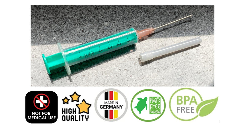 Set: 1, 2 or 3 syringes 5ml laboratory syringes liquid syringe hobby syringe with blunt needle/cannula for e-liquid aroma hobby and DIY (set 1x 5ml) set 1x 5ml