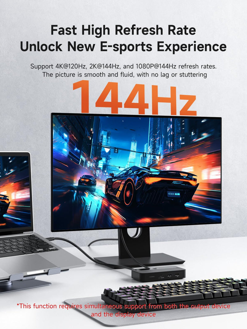 Hagibis KVM Switch 1 Monitor 2 Computers with 100W PD, 4K@120Hz HDMI, USB-C KVM Switcher Hub Sharing Monitor Keyboard Mouse Printer Scanner for Switch2 macOS Windows Linux