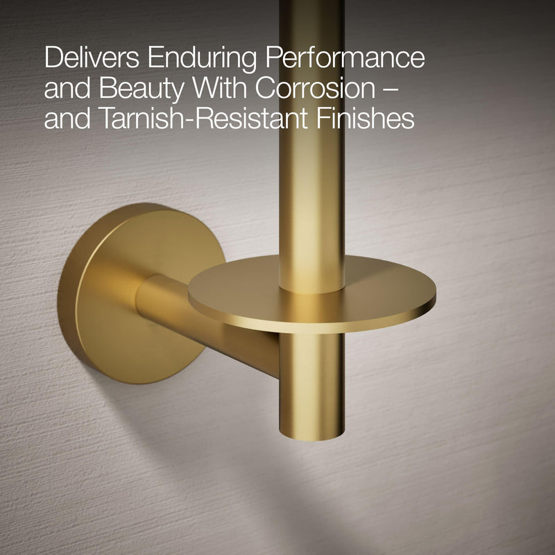 ELATE® VERTICLE TISSUE HOLDER Vibrant Brushed Moderne Brass