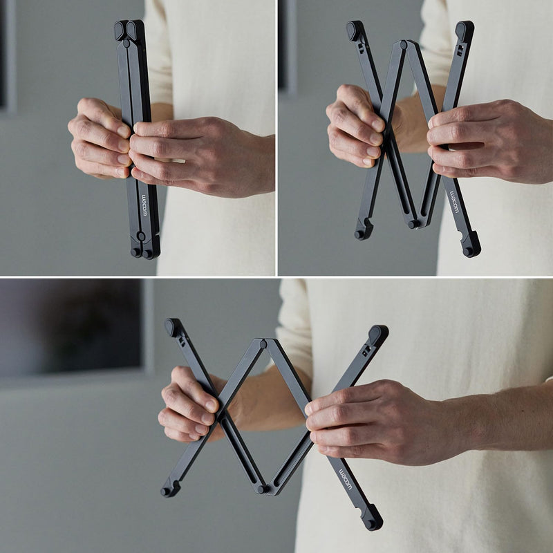Wacom Foldable Tablet Stand for Movink Creative Pen Display Tablet, Slim Folding Portable Drawing Pad Riser Monitor Holder Accessory