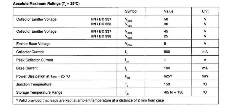 PENGLIN Pack of 100 (Pack of 50 BC327 + 50 BC337) NPN PNP Bipolar Low Power Transistors 45V 500mA 3-Pin