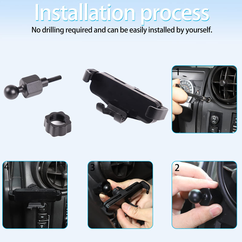 Lcojicep Car Phone Holder Compatible with Hummer H2 2003-2007 Car Phone Mount Accessories, for All Mobile Phones (Style D)