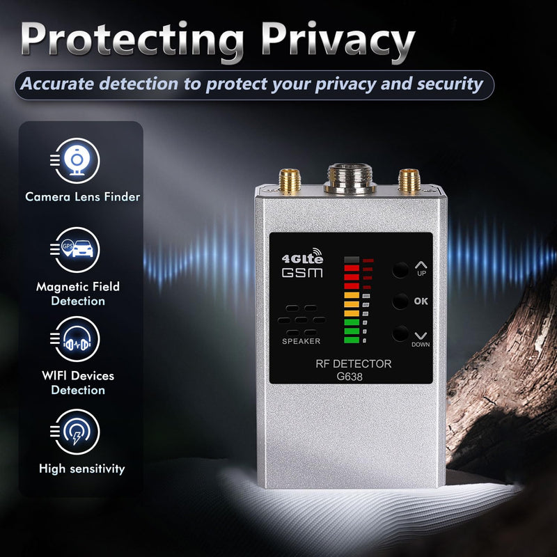 Professional Multi-Function Camera Detector with 10 Level Sensitivity for Hotel, Office,Car
