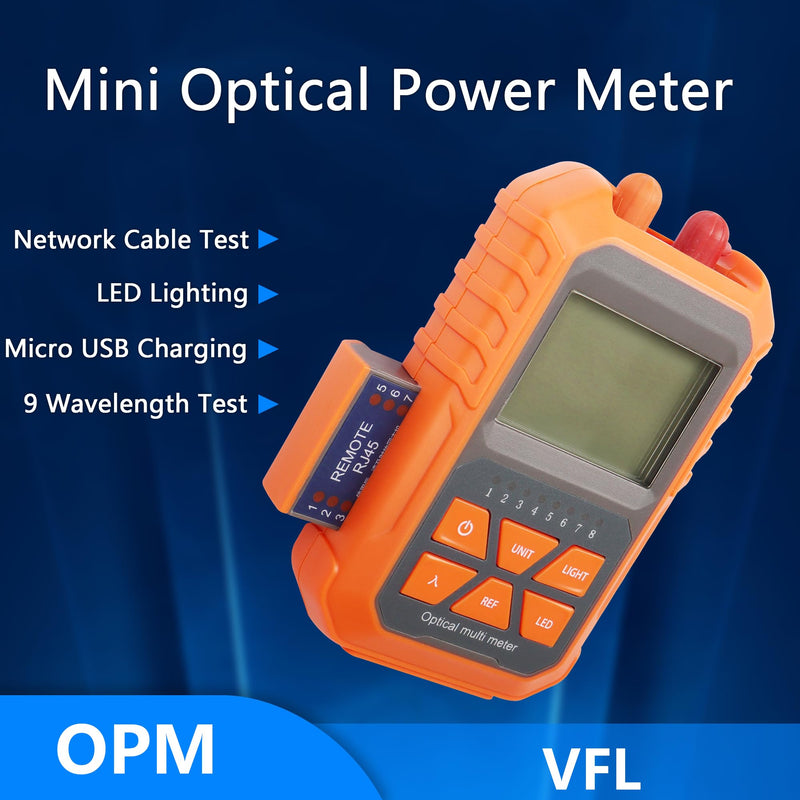 SinLoon Fiber Optic Power Meter, Fiber Optic Tester, Portable Network Cable Tester, FC/SC/ST, Universal Interface, Fiber Optic Tester, 2MW, Visual Fault Location, LED Lighting, OPM/VFL