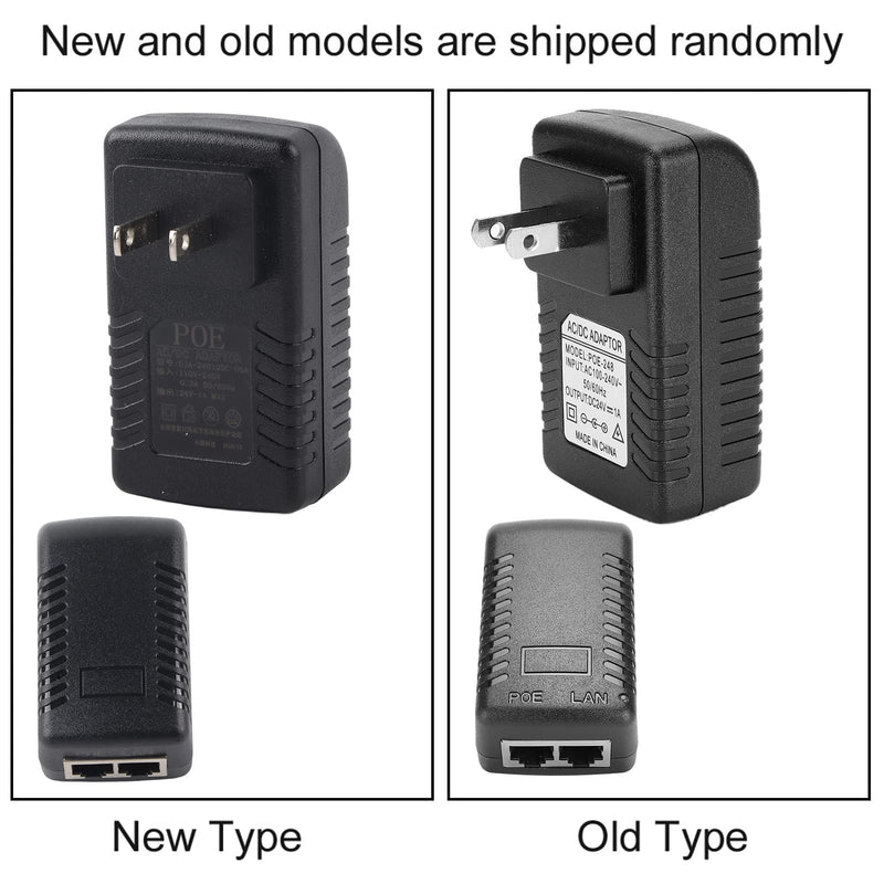 Yinhing Power Adapter Plug POE Injector EU/US Optional POE Plug POE Injector 100-240V DC 24V 1A Power Adapter Plug POE Plug POE Injector Adapter(US Plug) Us Plug