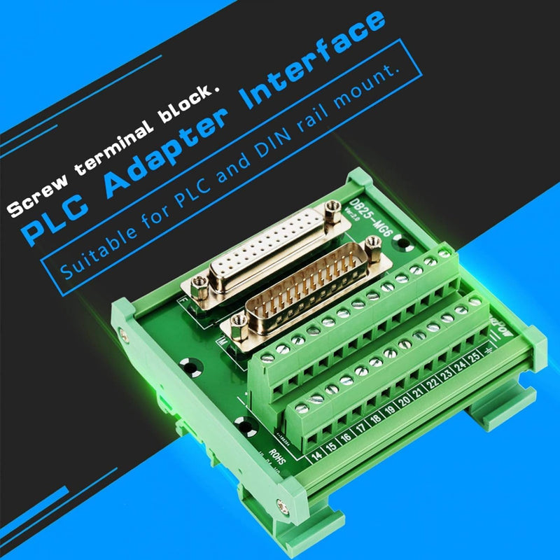 Mumusuki High quality DB25-D-Sub DIN rail mounting interface module with male and female connectors