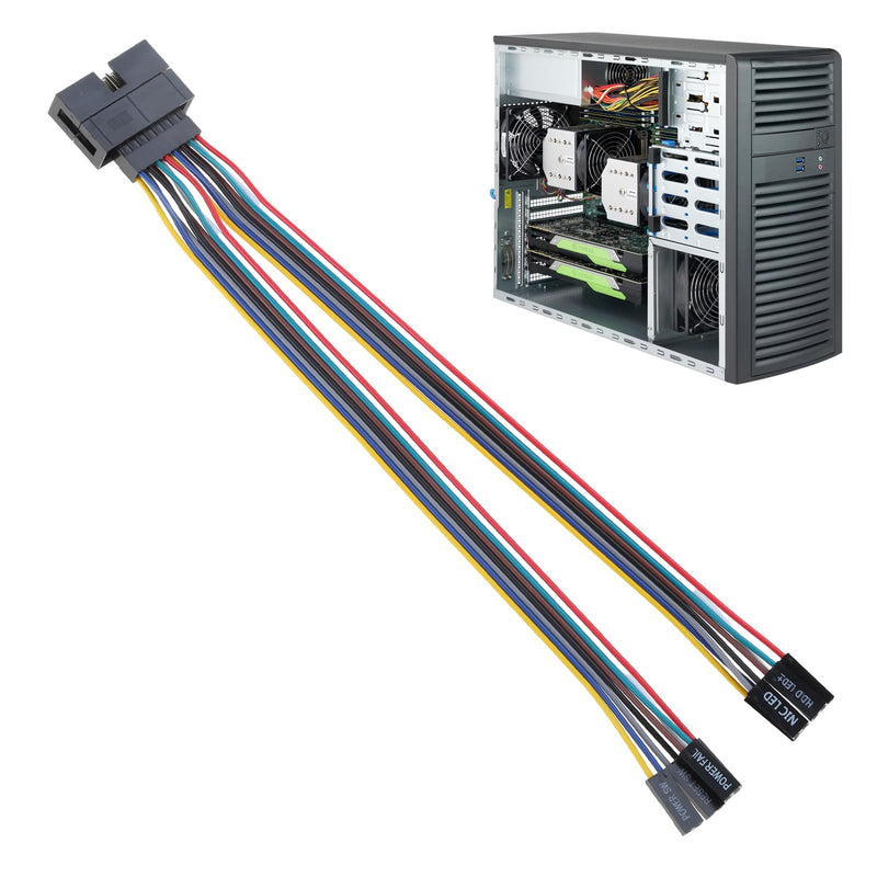 Supermicro Panel Switches Cable Switches Adapter Jumper Line Server Chassis Adapter Cable Front Panel Connector Adapter for Different Models of Computer Case