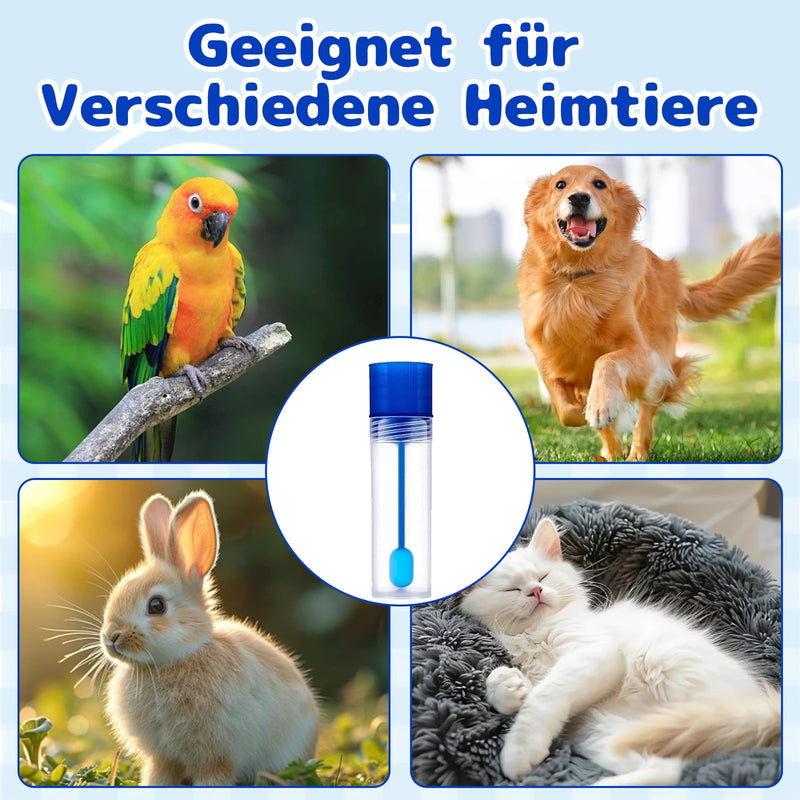 Pack of 20 Stool Sample Tubes | Stool Sample Tubes, Dog and Cat Stool Tubes, Sample Tubes with Spoon and Screw Cap for Pet Testing