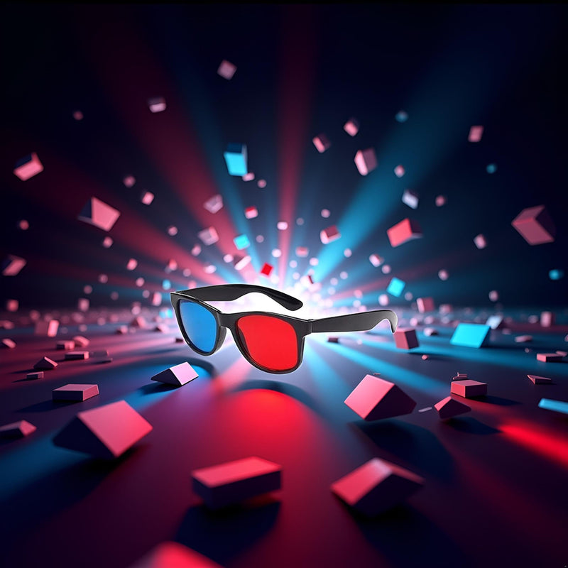 Red and Blue 3D Glasses,3D Viewing Glasses,Universal TV Movie Dimensional Video Frame 3D Glasses,DVD Game Glass 3D Style Glasses,Weightlight Simple Design,3d Movie Game-extra Upgrade Style