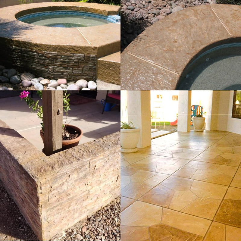 The Original Weathered Flagstone, Concrete Roller Stamp, Stone Texture Roller, Concrete Roller Stamp, and Masonry Form, for decorative concrete patios, driveways, walkways, water features, etc. by SBC WeatheredFlagstone
