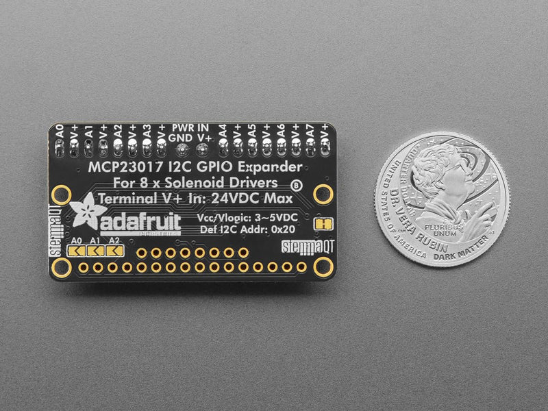 Adafruit I2C to 8-channel solenoid/solenoid driver, STEMMA QT/Qwiic, 6318