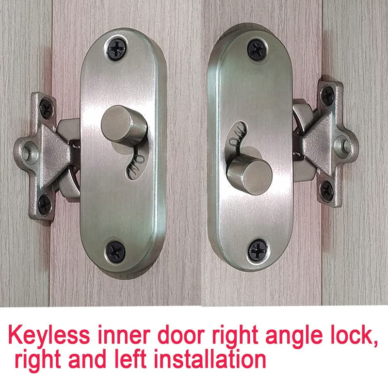 KAFENDA 90 Degree Door Lock, Bifold Door Lock Bolt Latch for Sliding Barn Door Security (2 Locks) 2 locks
