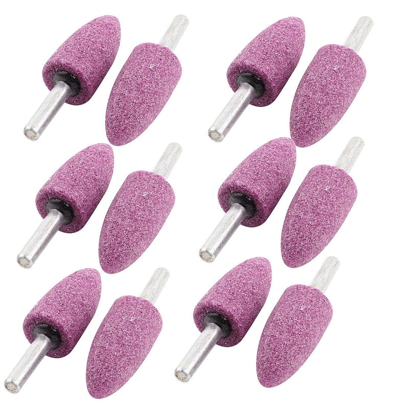 sourcing map 12pcs 6mm DMR Shank 20x40mm Cone Head Ceramic Mounted Points Polisher Bits DE de