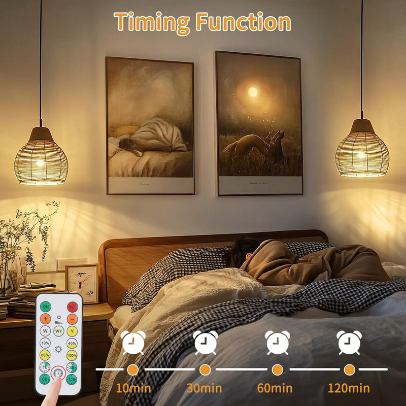 Kimjo E27 Rechargeable Light Bulb with Battery 7W 3 Colors Pack of 2 | Rechargeable Light Bulb with Remote Control, Battery Lamp with Hook, USB, Dimmable, Timer, Touch Control, Camping, Outdoor Emergency Light 3000k, 4500k, 6000k (2 Pieces)
