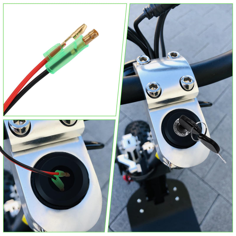 Battery Cylinder Lock Motorcycle Battery Locks Tricycle Electrombile Battery Accessories with 2 Key Motorcycle Ignition Lock as shown