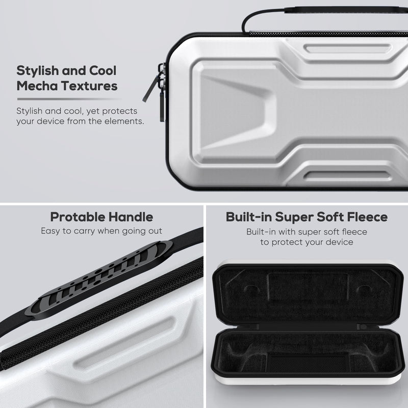 Klipdasse Carrying Case for PlayStation Portal Remote Player, Protective EVA Hard Shell Portable Carry Handbag Full Protective Case for PlayStation Portal Accessories（white White