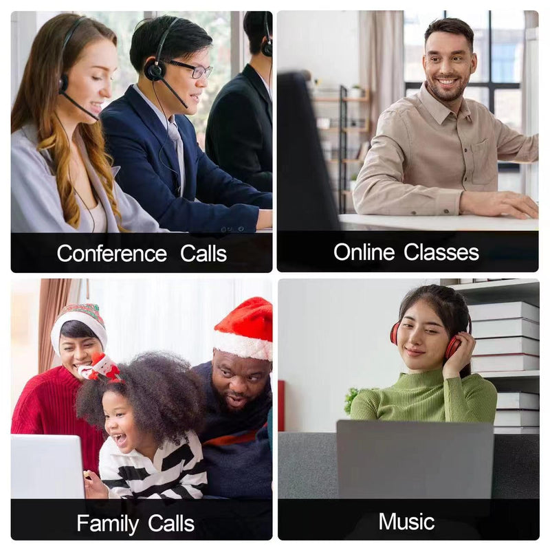 3 in 1 USB Computer Speaker with Microphone, PC Laptop Speaker with Mic for Smart Home Office and Online Study，360 Degree Enhanced Voice Pickup, Noise Reduction,Compatible with Zoom, Teams